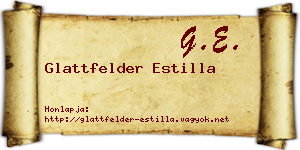 Glattfelder Estilla névjegykártya